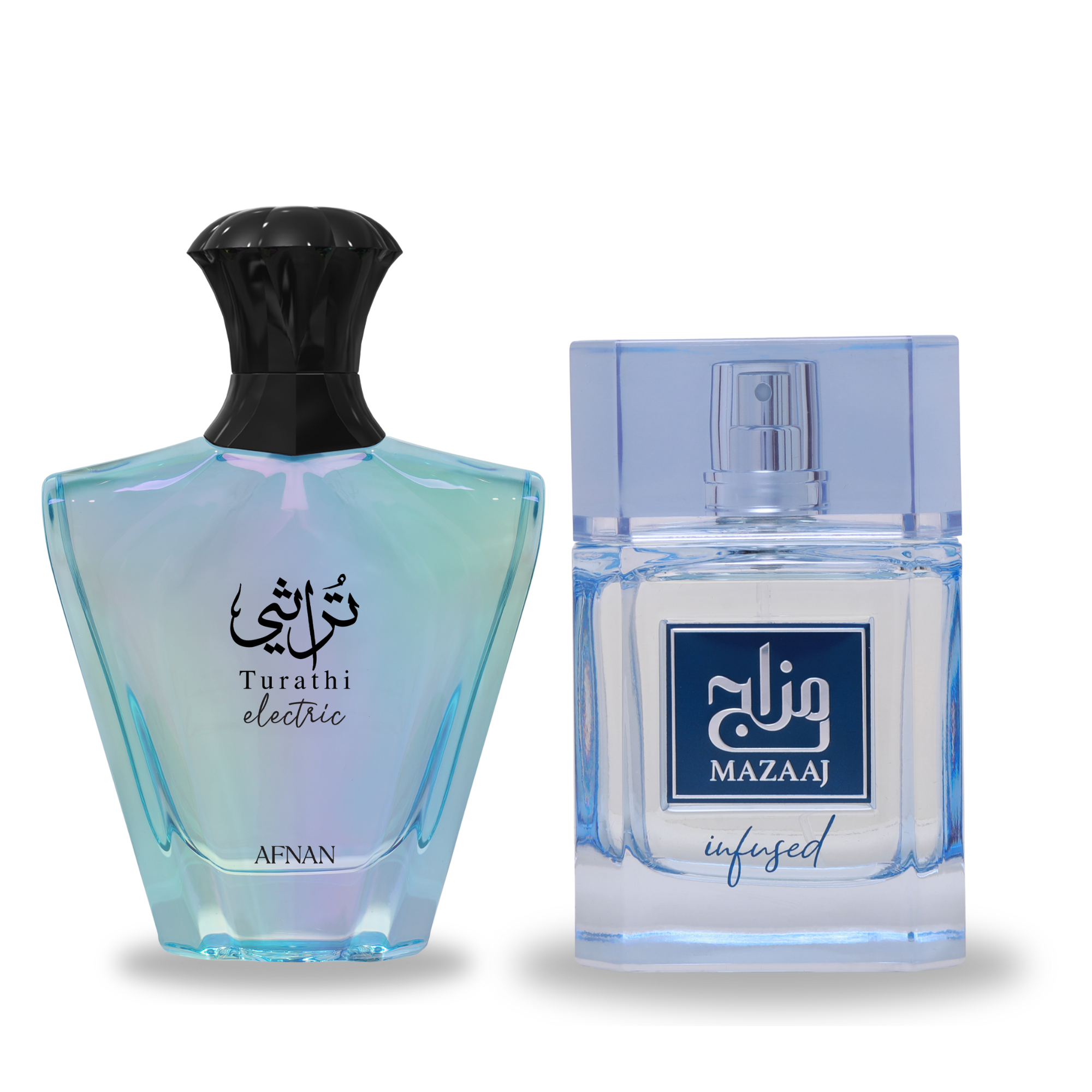Afnan Turathi Electric + Zimaya Mazaaj Infused (save £15.01) - dxb perfume